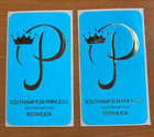 Vtg Bermuda Princess Hotel Hamilton   Southampton Luggage Tag - Stickers   Stamp