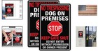 Beware Of Dog Sign 12 x8  - Durable Aluminum  Reflective   Weatherproof 2-pack