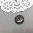 Antique Sewing Button Brass Metal Celluloid Knight Helmet Dragon Scales 5 8 