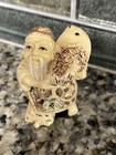 2    Tall Fisherman Fish And Turtle On The Bottom Smiling Happy Netsuke 