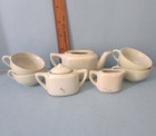  Japan Tea Set Children Doll Porcelain Ceramic Bird Flower Teapot 7 Pc Vintage
