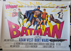 Dc Comics 1966 Adam West Batman England Poster Signed Burt Ward Robin 20th C Fox