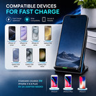2 Pack Wireless Fast Charger Stand Dock Cradle For Apple Iphone Samsung Galaxy