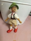 Vintage Hand Made Painted Polish Wooden Wood Peg Jointed Doll German Child 7 5 