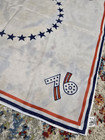 Vintage 1976 Bicentennial Women s Scarf 21x21 5 Inches Usa Hand Rolled Acetate