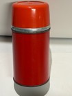 Vintage 1960 s Red Thermos Bottle W stopper   Red Cup Lot B