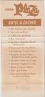 Union Plaza Hotel   Casino Las Vegas  Nevada Casino Matchbook Cover