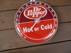 C1960 s Dr  Pepper Soda Pop Hot Or Cold Thermometer Sign