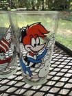 Set Of 2 Vtg Arby s Collector Bicentennial Woody Woodpecker Bullwinkle Glasses