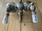 Antique Vintage Claw Foot Tub   Sink Filler Faucet Porcelain Hot   Cold Handles
