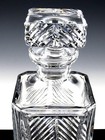 Ralph Lauren Crystal Herringbone Square Whiskey Decanter With Stopper 10  Mint