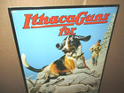 Ithaca Guns --- Man   Dog   White Rabbit -- New York Sign -- Winter Hunt In Snow