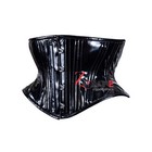 Pvc Waspie Corset Curvy Waist Training Black Pvc Goth Style Corset Womens Corset