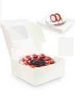10 Sets 10x10x4 5 Inches Cake Boxes With Window White Cake Boxes 10 Round Silver