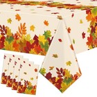 Pcs Fall Tablecloth Maple Leaf Plastic Tablecloth Disposable Autumn Leaves 4