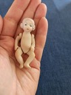 Vintage Porcelain ceramic Jointed Bisque Doll Miniature Dollhouse Small