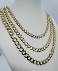 14k Solid Gold Men s Women s Necklace Curb Cuban Link Chain 18  - 30  7 -9 5mm
