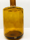 Vintage Optic Amber Glass Bottle Decanter 8 75   Tall