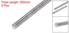 5pcs M3 X 250mm Fully Threaded Rod 304 Stainless Steel Right Hand Threads
