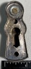 Vintage Old Antique Large Nickel On Brass Escutcheon Keyhole Key    Swivel Cover