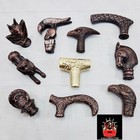 Lot Of 10 Antique Different Head Handle Only For Wooden Cane Walking Stick Gift