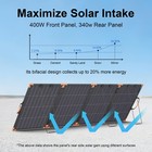Mhpowos Bifacial Portable Solar Panel 400 200 100 Watt For Power Station