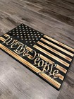  we The People  American Flag  24  X 16  Cnc Machined Rustic Wooden