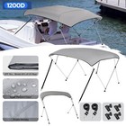 4 Bow Bimini Top Boat Cover 8ft 54  H 91 -96 w 8 l Heavy Duty 750d Waterproof Uv