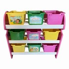 Rare 2000s Nick Jr Dora The Explorer 3-tier 9-bin Wood Toy Organizer Furniture