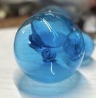 Hand Blown 12    Round Glass Turquoise Blue Fishing Floats Buoy Ball