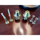Vintage Brass Dollhouse Table Lamp Candlestick Lot 1 12 Scale With Candles