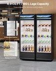 Vevor Commercial Merchandiser Refrigerator 6 9 Cu ft Glass Door Beverage