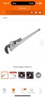 Ridgid Model 848 Aluminum Hd Pipe Wrench 48  Inch Heavy Duty Tool Usa