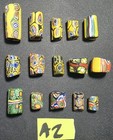      Rare      15 Vintage African Trade Beads Venetian Italian Millefiori 