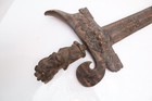 Atq Java bali Kris Keris Ornate Dagger Knife Steel Blade W scabbard Indonesian