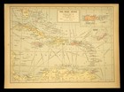 Map Of The Caribbean Map West Indies Wall Art Jamaica Cuba Haiti Bermuda 1940s