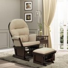 Homcom Nursery Glider Rocking Chair With Ottoman  Thick Padded Cushion Seating A