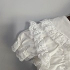 Vintage Girls White Ruffle Cupcake Lace Pageant Dress Approx 7 - 8 Size
