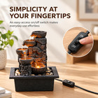 Tabletop Water Fountain  5-tier Indoor Waterfall With 4 Led Lights