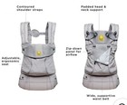 L  ll  baby Complete All Seasons Ergonomic 6-in-1 Stone Carrier Gray Sc-35-404