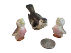 Vintage Trio Of Little Ceramic Birds   Slight Damage   See The Pictures