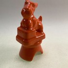 Boyd Ceramic Scotty Dog Pie Vent Pie Bird Orange Vintage