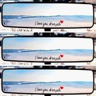 3pcs I Love You Drive Safe Mirror Stickers  Cute Car Rear Black 