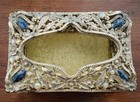 Vtg Sam Fink Jeweled Footed Pocket Tissue Holder 50 s Vanity Hollywood Regency