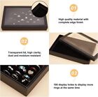 100 Slots Jewelry Ring Display Organizer Tray Holder Earrings Storage Boxes Case