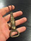 Coca Cola Bottle Opener Solid Brass Patina Soda Collector Beer Soda Keychain Wow
