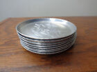 8 Vtg Everlast Metal Hand Forged Hammered Aluminum Coaster Set - Mallard Ducks 