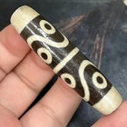 Pure Tibetan Buddhism Agate 8 Eyes Totem Dzi Bead Amulet Necklace Pendant X1359