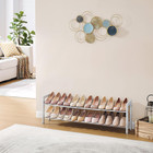 2-tier Expandable Shoe Rack  Adjustable Shoe Shelf Storage Organizer Space Savin