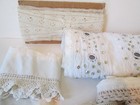 Vintage 19 Pieces Of Lace And Needlework Remnants